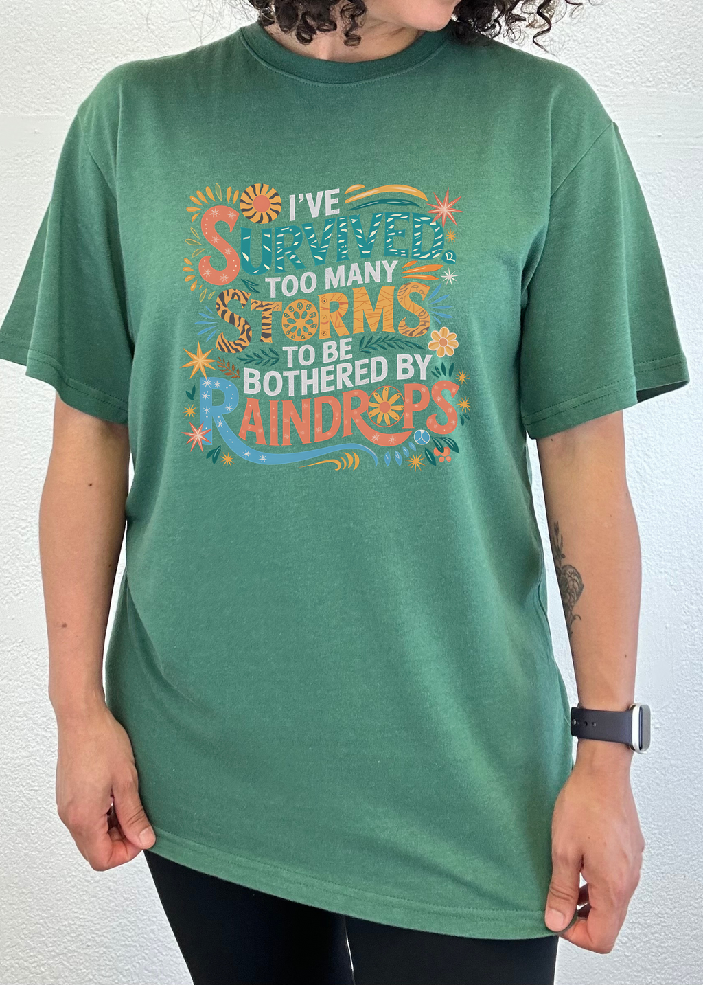 I've Survived Too Many Storms to Be Both Unisex Bamboo/Cotton Graphic T-Shirt (Copy)