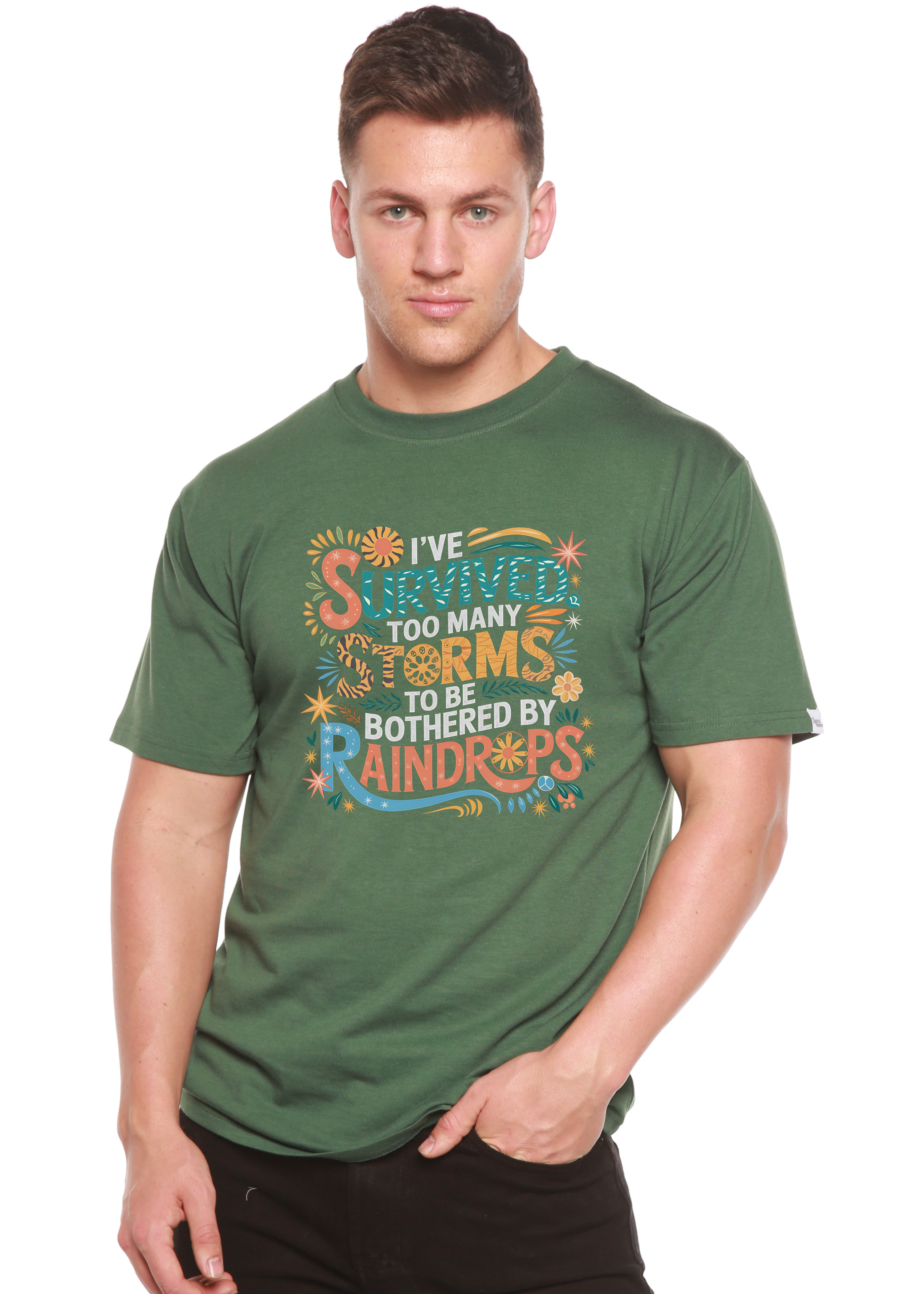 I've Survived Too Many Storms to Be Both Unisex Bamboo/Cotton Graphic T-Shirt (Copy)