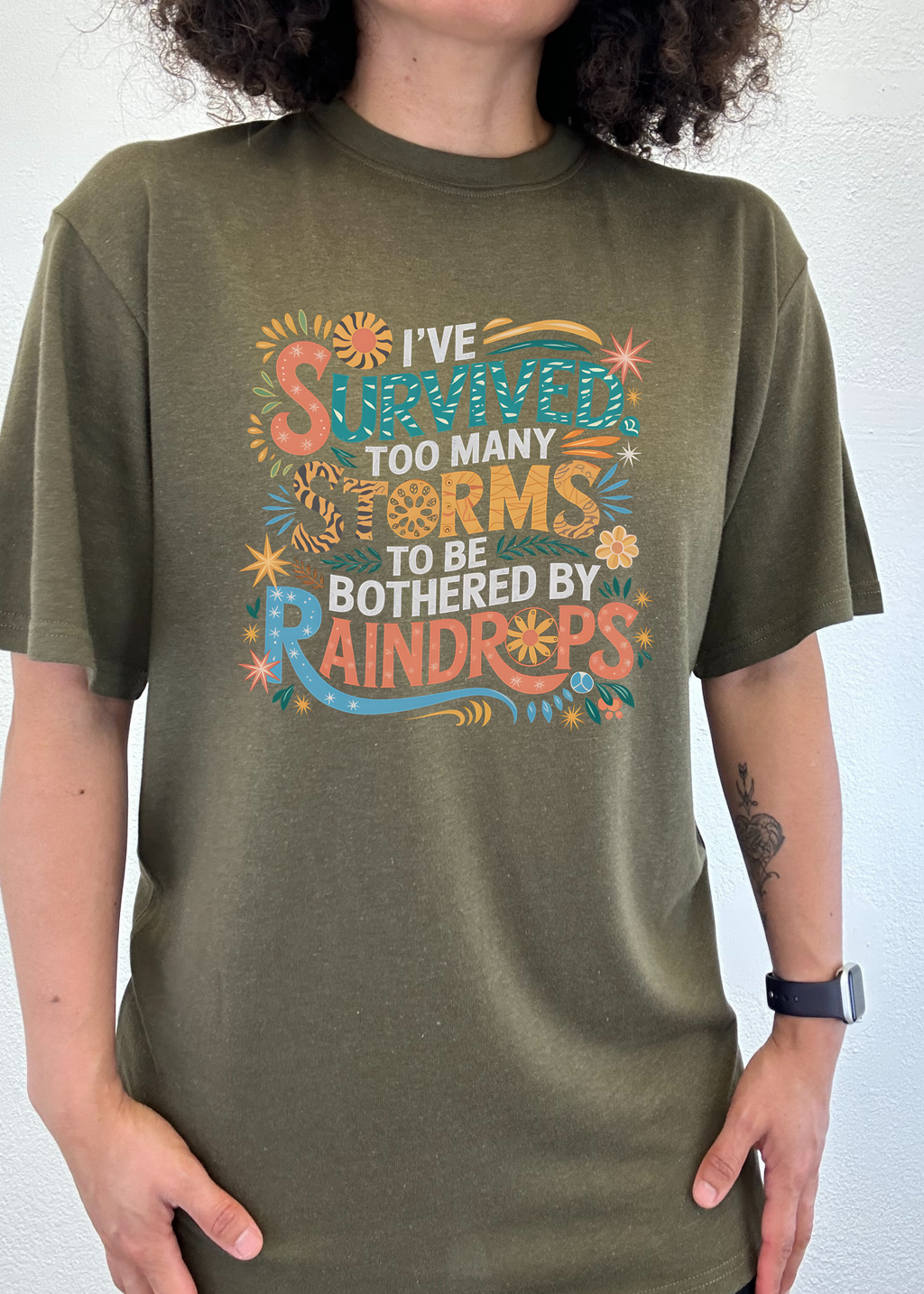 I've Survived Too Many Storms to Be Both Unisex Bamboo/Cotton Graphic T-Shirt (Copy)