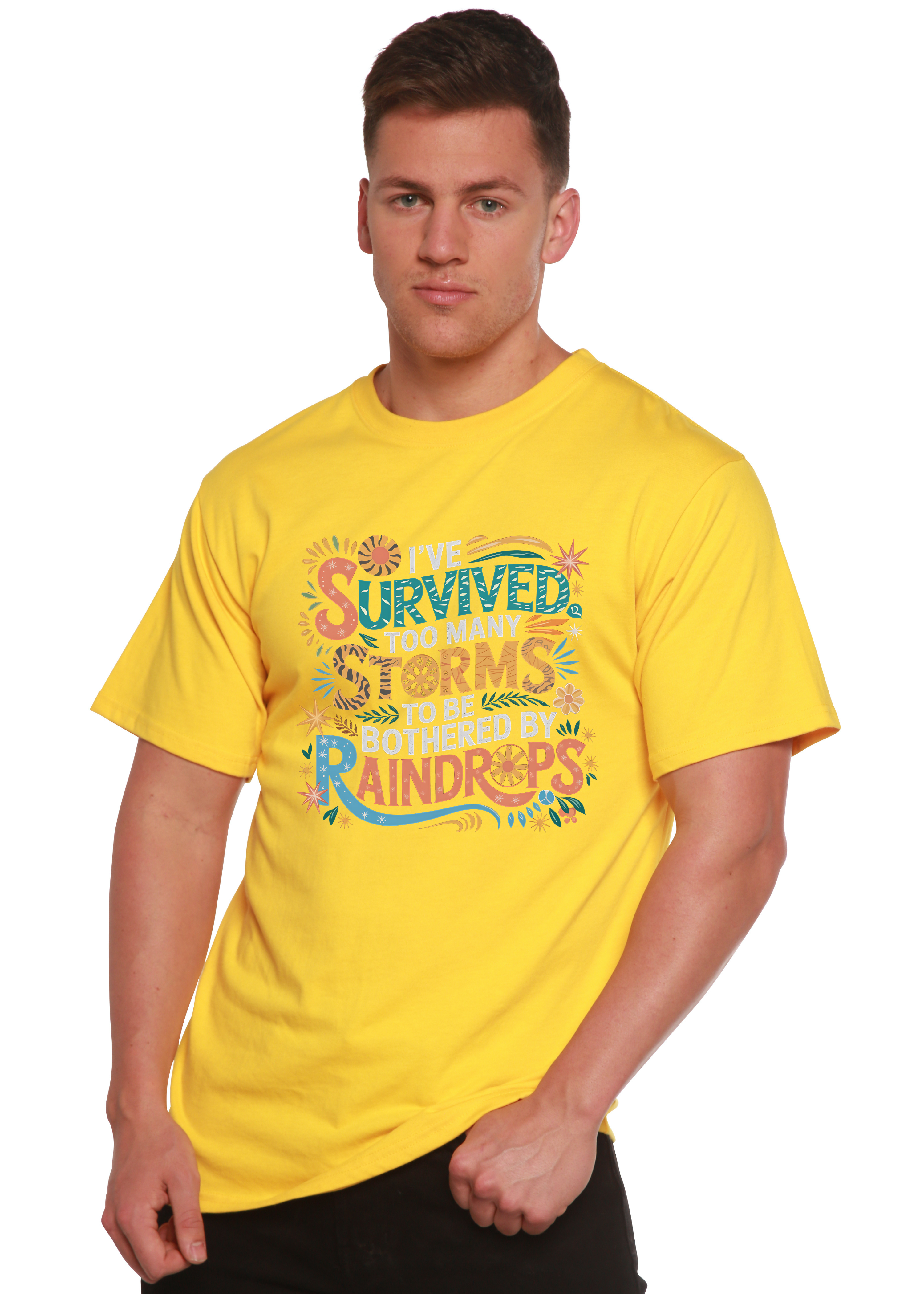 I've Survived Too Many Storms to Be Both Unisex Bamboo/Cotton Graphic T-Shirt (Copy)