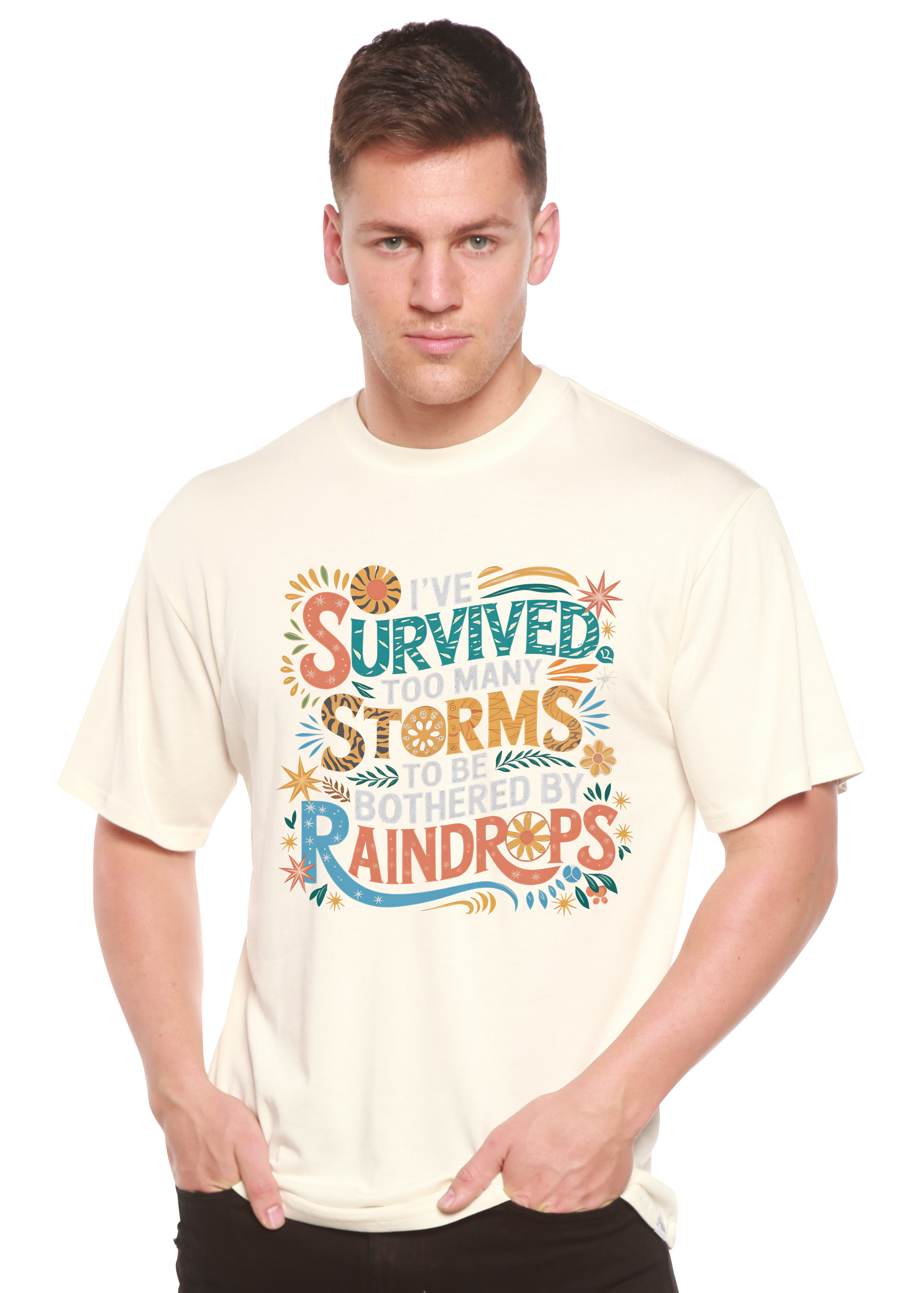 I've Survived Too Many Storms to Be Both Unisex Bamboo/Cotton Graphic T-Shirt (Copy)